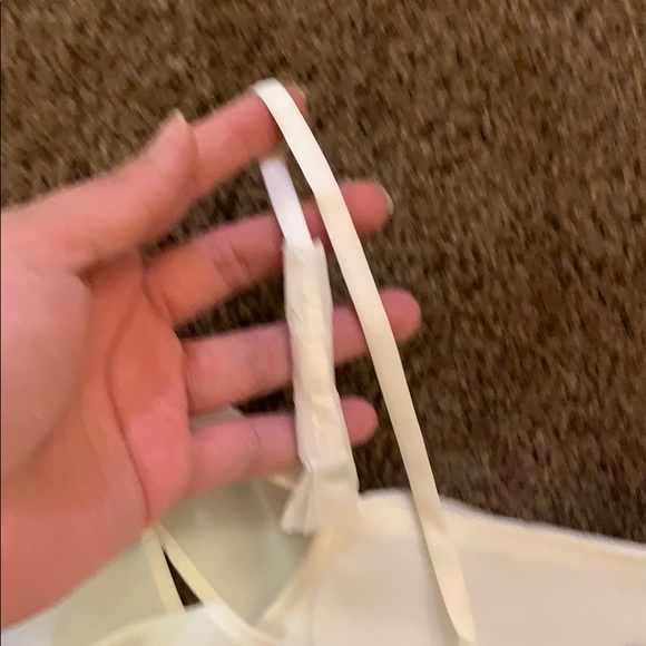 White creamy satin top - Picture 4 of 5